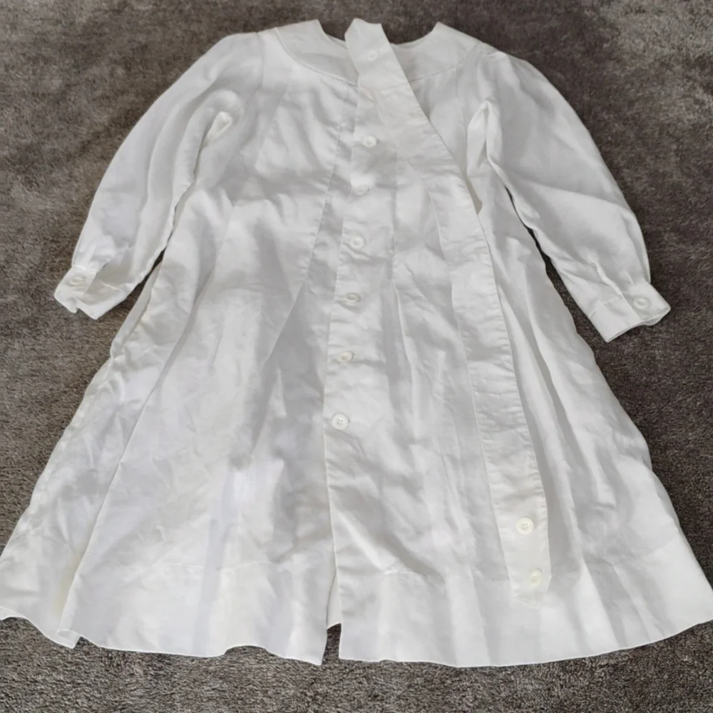 Laura Ashley Vintage Irish Linen Dress Girls 7-8 Years With Flaw